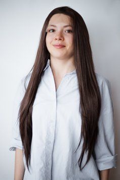 Довга руса перука на сітці рівне волосся (4886) 4886 фото