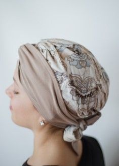 Тюрбан шапочка бежевий тон Leah (BM-K53/BM388)  Leah-BM-K53/BM388 фото